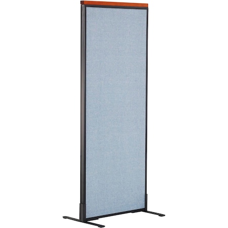 Interion By Global Industrial Interion Deluxe Freestanding Office Partition Panel, 24-1/4inW x 61-1/2inH, Blue 694653FBL